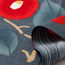 Furoshiki Japanese Traditional Cotton Cloth 48cm (18.9")green + Bamboo ring Yumeji's Tsubaki,gift