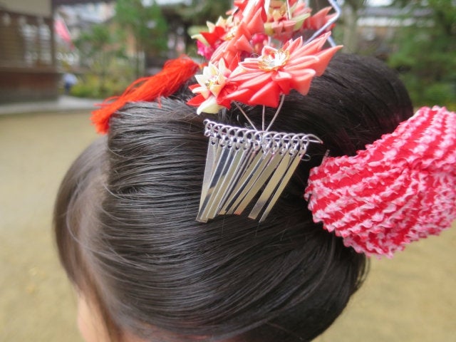 Kanzashi 3PCS Gin Bira 15 flutters wire for handcrafting Kanzashi(Tsumami zaiku)Hair Ornament /maiko/bira bira