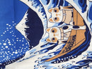 Manekineko_cat neko wave fuji,tenugui, japanese tenugui, japanese towel 35x90cm (13" x 35")