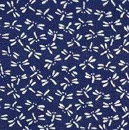 Han eri Cotton washable 17x90cm (6" x 35").. -dragonfly blue,for kimono,Yukata