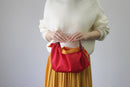 Furoshiki belt(leather) Beige,red,brown