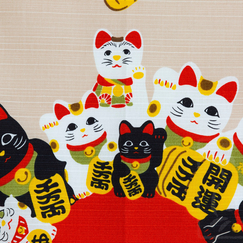 Furoshiki Japanese Traditional Cotton Cloth 50cmX50cm_maneki neko cat