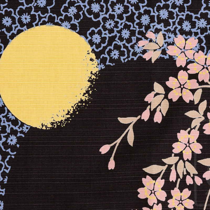 Large 118cm(46inch) Furoshiki Japanese Cotton Cloth Bunnies,sakura and moon