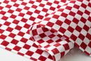 Tenugui Japanese Traditional Cotton towel Cloth 35x90cm (13" x 35").. -ichimatsu red