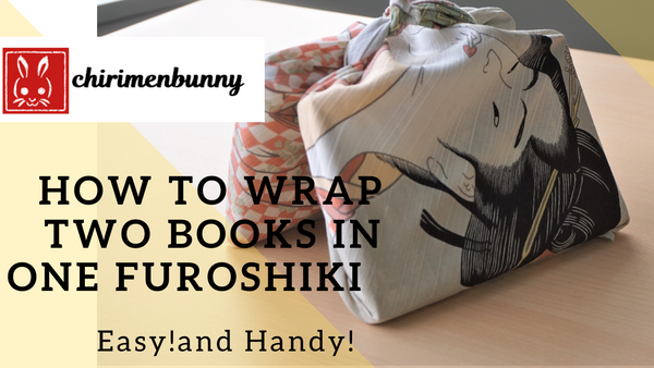 Furoshiki-how to wrap two books with ONE furoshiki/gift idea/wrapping idea/Eco friendly