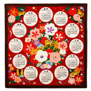 Japanese calendar 2022 furoshiki fabric, red cotton wrapping fabric