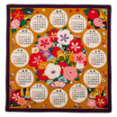 Japanese calendar 2022 furoshiki fabric, yellow cotton wrapping fabric