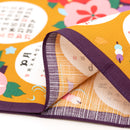 Japanese calendar 2022 furoshiki fabric, yellow cotton wrapping fabric