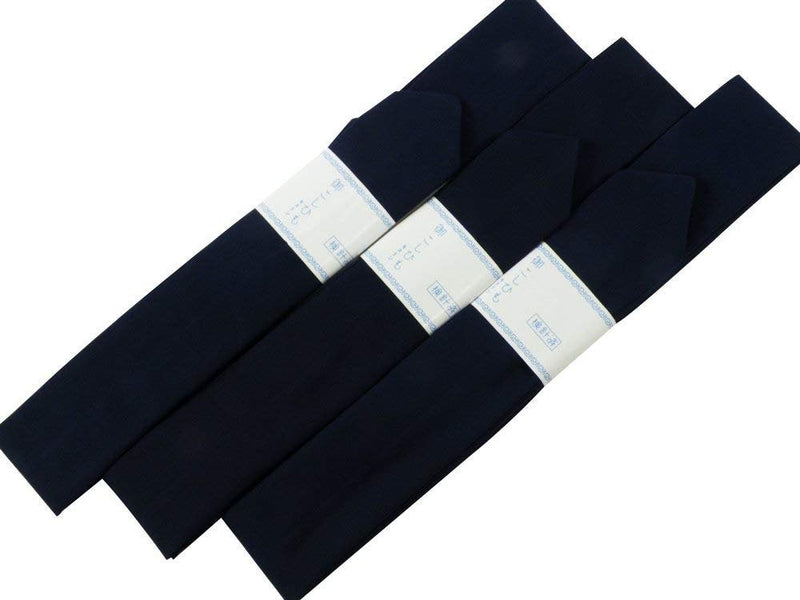 SALE!!! Three Koshi-himo Japanese Navy,dark blue,muslin,long size,for wearing Kimono,kitsuke