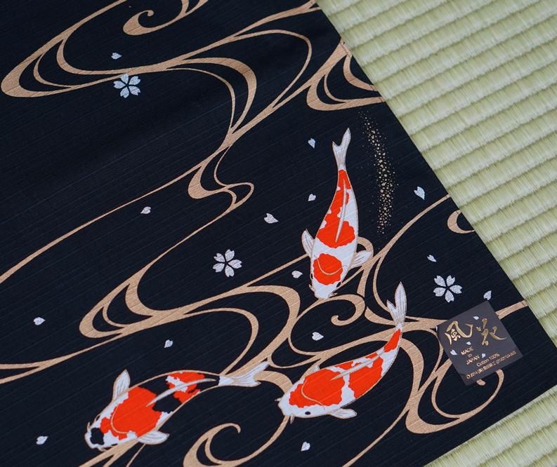 Furoshiki Japanese Traditional Cotton Cloth 50cmX50cm Carp(Nisiki-goi)