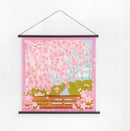 Plastic hanger kit for any fabric to display - Tapestry hangers/Wall hangers for wall hanging for Furoshiki about 50cm