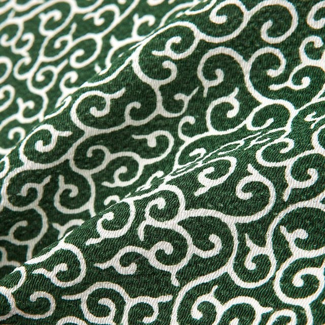 Unique Japanese fabric chirimen Karakusa pattern Arabesque(68cm 26.77" width  X 1 yard)