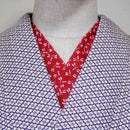 Last Han eri Cotton washable 17x90cm (6" x 35").. -dragonfly red,for kimono,Yukata