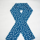 Stock ONLY Han eri Cotton washable 17x90cm (6" x 35").. -Swallow blue,for kimono,Yukata