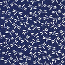 Han eri Cotton washable 17x90cm (6" x 35").. -dragonfly blue,for kimono,Yukata