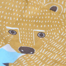TWO 20" kata kata Furoshiki Bear Blue yellow
