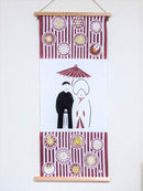 Tenugui Japanese Traditional Cotton Cloth 37x90cm (14" x 35" Hand Dyed-Hareno-hi-Chusen dyeing,fabric,tapestry,Nijiyura brand,Free ship