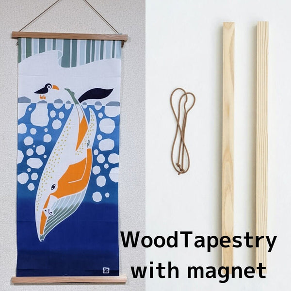 Tenugui Tapestry Frame made of Japanese wood with magnet! Easy!!