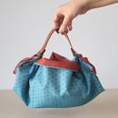 Belt and Reversible two sided/double sided Furoshiki 50X50cmJapanese Traditional Polyester Cloth  Green AsanohaXRed