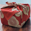 Furoshiki | Japanese 48cm(18.89") double sided /Isa Monyo Reversible Ume Plum Red/Green