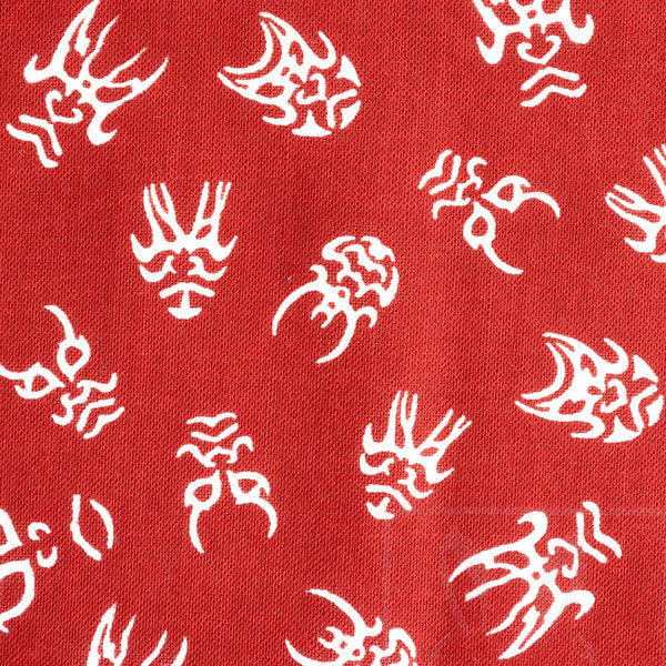 STOCK ONLY Tenugui Japanese Traditional Cotton Cloth 35x90cm (13" x 35").. -Kumatori red