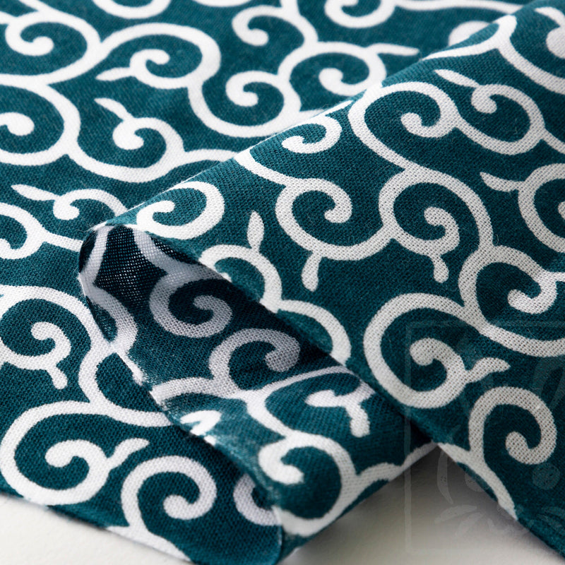 Tenugui Japanese Traditional Cotton Cloth 35x90cm (13" x 35").. -Ksrakusa green
