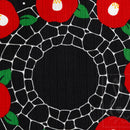 Furoshiki Japanese Traditional Cotton Cloth 50cmX50cm_tsubaki black