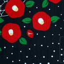 Furoshiki Japanese Traditional Cotton Cloth 50cmX50cm_tsubaki black