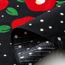 Furoshiki Japanese Traditional Cotton Cloth 50cmX50cm_tsubaki black