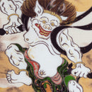 TWO Furoshiki Japanese Traditional Cotton Cloth 50cmX50cm Fujin and Raijin/Toshukai sharaku