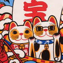 Manekineko_cat neko,tenugui, japanese tenugui, japanese towel 35x90cm (13" x 35") -Manekineko_big catch