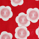 Furoshiki | Japanese 48cm(18.89") double sided /Isa Monyo Reversible Ume Plum Red/Green