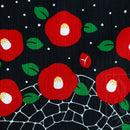 Furoshiki Japanese Traditional Cotton Cloth 50cmX50cm_tsubaki black