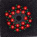 Furoshiki Japanese Traditional Cotton Cloth 50cmX50cm_tsubaki black