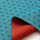 Belt and Reversible two sided/double sided Furoshiki 50X50cmJapanese Traditional Polyester Cloth  Green AsanohaXRed