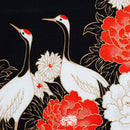 TWO Furoshiki Japanese Traditional Cotton Cloth 50cmX50cm Carp(Nisiki-goi) and Crane