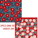 TWO Furoshiki Japanese Traditional Cotton 48cm x 48cm(18.9" x 18.9")Yumeji Tsubaki,gift