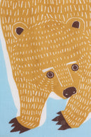 TWO 20" kata kata Furoshiki Bear Blue yellow