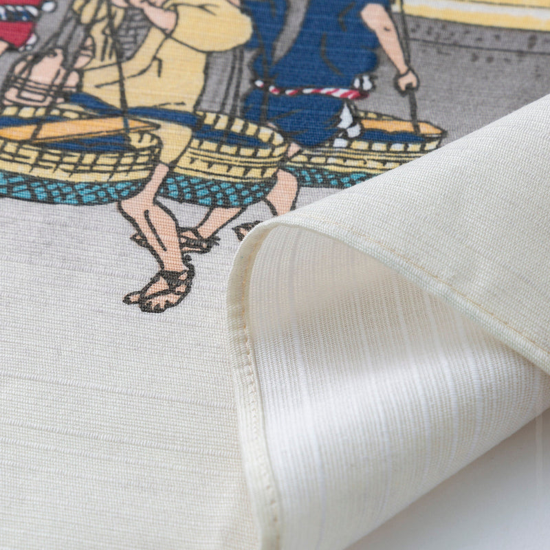 TWO Furoshiki Japanese Traditional Cotton Cloth 50cmX50cm_Asakusa kaminarimon/nihonbashi
