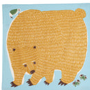 TWO 20" kata kata Furoshiki Bear Blue yellow