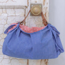 Reversible two sided/double sided  Furoshiki Japanese Traditional Cotton Cloth 50cmX50cm Blue wave X Red Asanoha