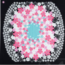 Large Furoshiki Japanese Cotton Cloth colorful sakura  size 107cm(42inch) made in Japan Eco