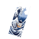 Manekineko_cat neko wave fuji,tenugui, japanese tenugui, japanese towel 35x90cm (13" x 35")