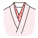 Han eri Cotton washable 17x90cm (6" x 35").. seigaiha blue,for kimono,Yukata