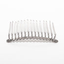 Hair Comb 3PCS for Kanzashi Tsumami zaiku 15 teeth(silver)