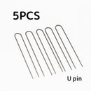 5PCS Kanzashi Hair U shape metal black pins/ for Handicrafting Tsumami Kanzashi Japanese Hair Ornament