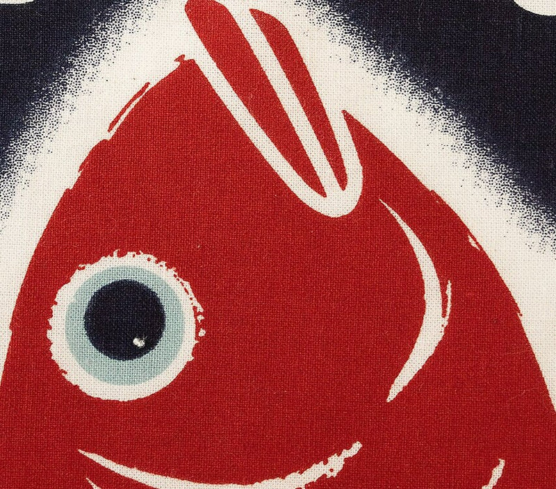 Tenugui Red snapper Japanese Traditional Cotton Cloth 35x90cm (13" x 35").. -Red snapper