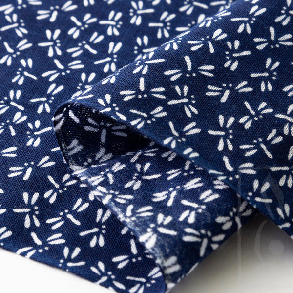Tenugui Japanese Traditional Cotton towel 35x90cm (13" x 35").. -dragonfly blue