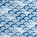 Tenugui Japanese Traditional Cotton towel 35x90cm (13" x 35").. -seigaiha blue