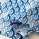 Tenugui Japanese Traditional Cotton towel 35x90cm (13" x 35").. -seigaiha blue